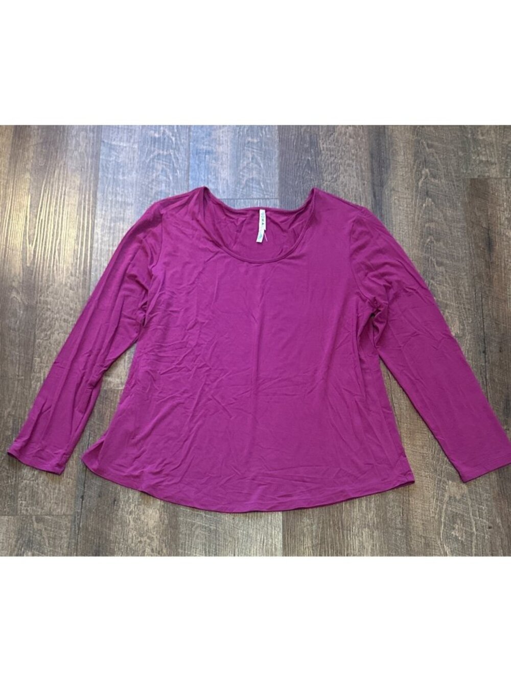 Soma Womens Cool Nights Long Sleeve Top Size L Berry Pink Rayon Blend Lounge